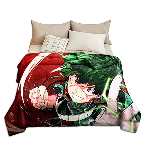 Zhongkaihua My Hero Academia Decke Ultraweiche warme Flanelldecke Digital Bedruckte Decke Strapazierfähige Überwurf Decke für Couch Sofa Bett (3 Größen, 8 Typen) von Zhongkaihua