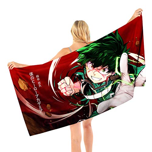 Zhongkaihua Strandtuch, Anime My Hero Academia schnell trocknende Badetücher, Cartoon-Handtuch, Decke, Mikrofaser-Badetücher, Strandtücher für Pool, Bad, Yoga, Fitnessstudio, Reisen, Strand von Zhongkaihua