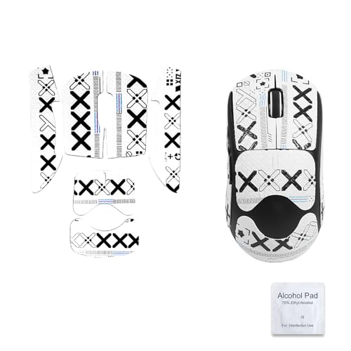 ZhouWei Mouse Grip Tape Kompatibel, Weißer Druck Mouse Grip Tape Kompatibel Wird mit Reinigungswatte Geliefert, Anti Rutsch Aufkleber Schweißabsorbierend, für Gaming Peripheriegeräte Selbstklebendes von ZhouWei