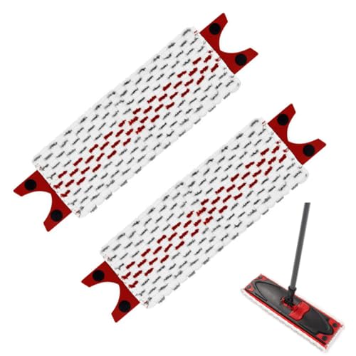Ersatz-Mopp-Pads, kompatibel mit Vilida 1-2 Sprühmopps, waschbare und wiederverwendbare Mikrofaser-Pads zum Entfernen von Flecken vom Boden, Rot, 2 Stück von Zhowyeemeng