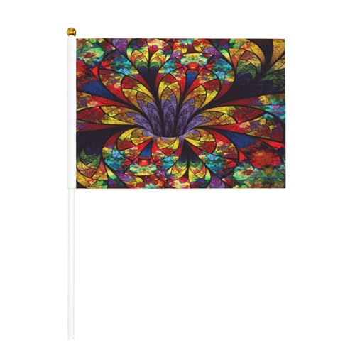 Blumen-Buntglas-Flaggen und Mini-Stick-Flaggen, geeignet für Party-Dekoration und Teamaktivitäten von Zhuanyun
