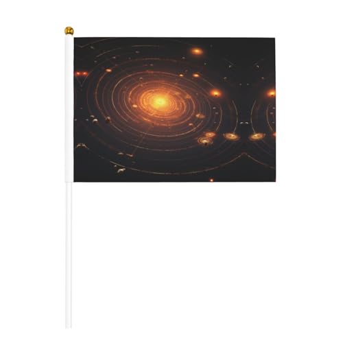 Die doppelseitigen, schwenkenden Flaggen und Mini-Stick-Flaggen des Sonnensystems eignen sich für Party-Dekoration und Teamaktivitäten von Zhuanyun