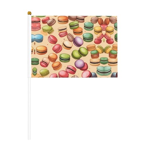 Doppelseitige winkende Flaggen mit Macaron-Keksgeschmack, geeignet für Party-Dekoration und Teamaktivitäten von Zhuanyun