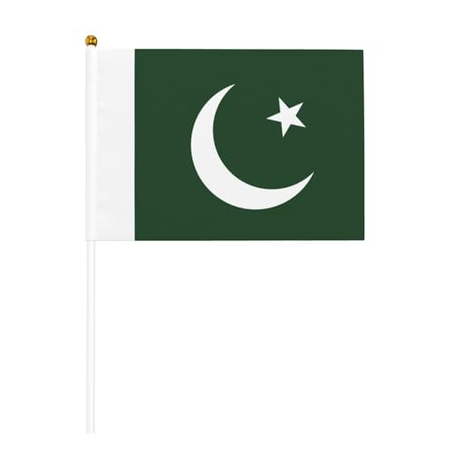Flagge Pakistans doppelseitige winkende Flaggen und Mini-Stick-Flaggen, geeignet für Party-Dekoration und Teamaktivitäten von Zhuanyun