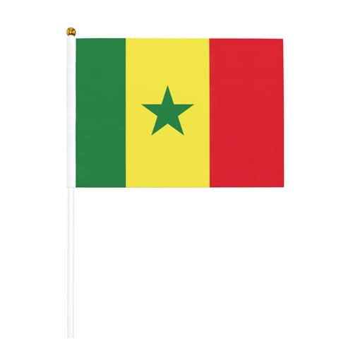 Flagge von Senegal doppelseitige winkende Flaggen und Mini-Stickflaggen, geeignet für Party-Dekoration und Teamaktivitäten von Zhuanyun