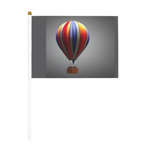 Heißluftballon doppelseitige winkende Flaggen und Mini-Stick-Flaggen, geeignet für Party-Dekoration und Teamaktivitäten von Zhuanyun