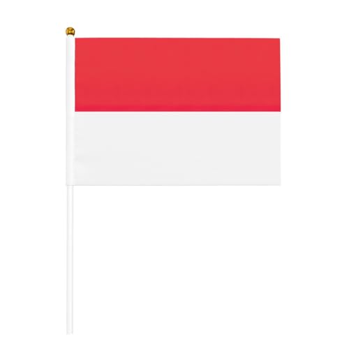 Indonesische Flagge, doppelseitige winkende Flaggen und Mini-Stick-Flaggen, geeignet für Party-Dekoration und Teamaktivitäten von Zhuanyun