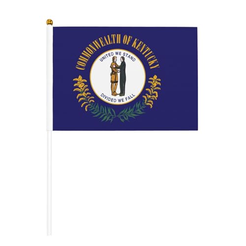 Kentucky State Flag doppelseitige winkende Flaggen und Mini-Stick-Flaggen, geeignet für Party-Dekoration und Teamaktivitäten von Zhuanyun