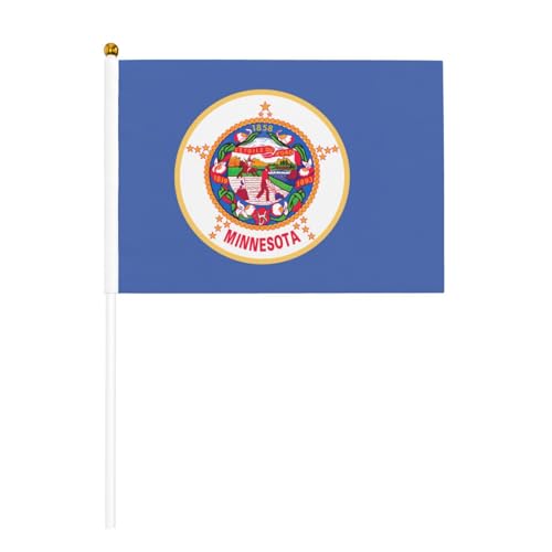 Minnesota State Flag doppelseitige winkende Flaggen und Mini-Stick-Flaggen, geeignet für Party-Dekoration und Teamaktivitäten von Zhuanyun