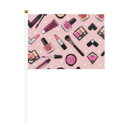 Moderne Kosmetik-Flaggen für Mädchen, doppelseitig, winkende Flaggen und Mini-Stick-Flaggen, geeignet für Party-Dekoration und Teamaktivitäten von Zhuanyun