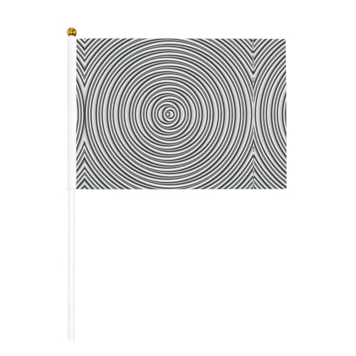 Optische Spin Illusion doppelseitige winkende Flaggen und Mini-Stick-Flaggen, geeignet für Party-Dekoration und Teamaktivitäten von Zhuanyun
