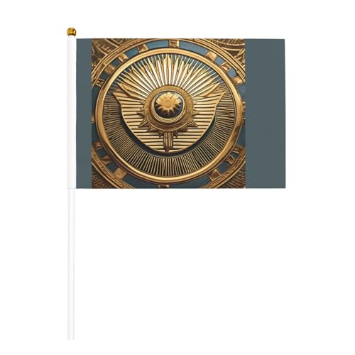 Sun Old Egyptian Timeless Grace doppelseitige winkende Flaggen und Mini-Stick-Flaggen, geeignet für Party-Dekoration und Teamaktivitäten von Zhuanyun