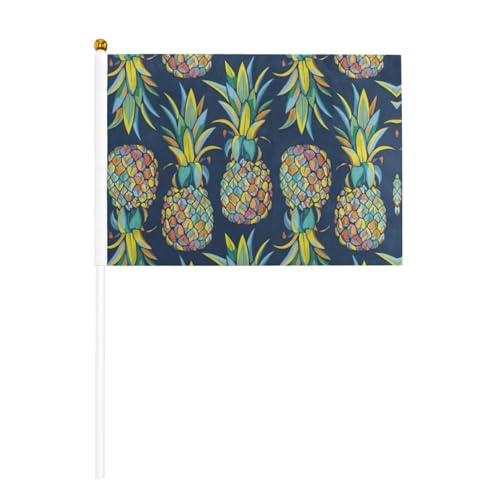Tropische Früchte, Ananas, doppelseitige winkende Flaggen und Mini-Stick-Flaggen, geeignet für Party-Dekoration und Teamaktivitäten von Zhuanyun