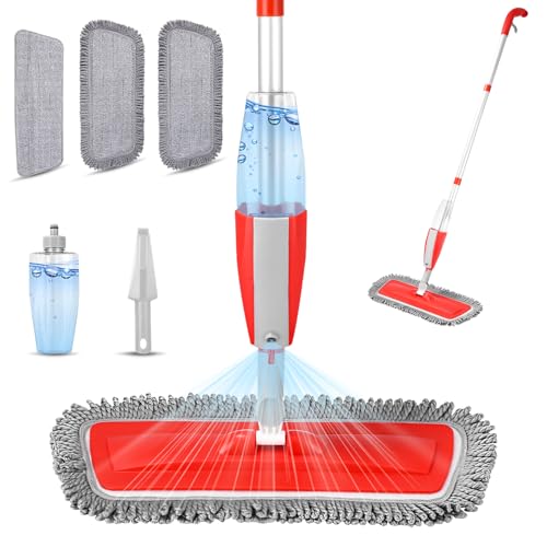 Wischer mit Sprühfunktion, Sprühwischer Bodenwischer mit Sprühfunktion, Spray Mop Nasswischer Bodenwischer mit Wassertank und 3 wischpads für die Reinigung der meisten Bodenarten Wischer mit Sprühfunktion, Sprühwischer Bodenwischer mit Sprühfunktion, Spray Mop Nasswischer Bodenwischer mit Wassertank und 3 wischpads für die Reinigung der meisten Bodenarten von Zhufas