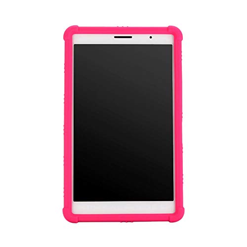 Zhuhaixmy Schutzhülle für Huawei MediaPad T3 8 - Silikon Hülle Tasche Case Etui mit Ständer für Huawei MediaPad T3 8.0 inch KOB-W09 KOB-L09,Rose rot von Zhuhaixmy