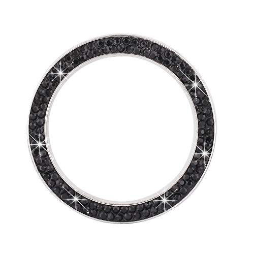 Auto Motor Start Stop Button Ring Dekorationen Ring Zündschalter Aufkleber Frauen Crystal Bling Strass Auto Dekor,Schwarz Auto Motor Start Stop Button Ring Dekorationen Ring Zündschalter Aufkleber Frauen Crystal Bling Strass Auto Dekor,Schwarz von Zhuodingsen