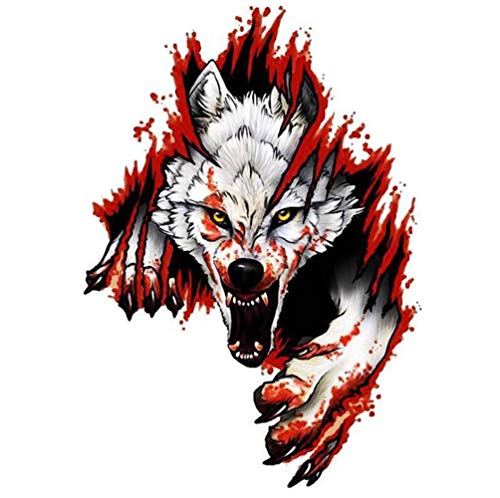 Zhuodingsen 3D Wolf Head Aufkleber Sticker Wolf Decal Car Decal Sticker PVC Auto Aufkleber Lustiger 3D Aufkleber Realistic 3D DIY Stickers, 18 * 25CM Recht Zhuodingsen 3D Wolf Head Aufkleber Sticker Wolf Decal Car Decal Sticker PVC Auto Aufkleber Lustiger 3D Aufkleber Realistic 3D DIY Stickers, 18 * 25CM Recht von Zhuodingsen