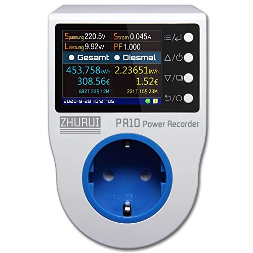 ZHURUI PR10-C EU16A (Deutsch stecker) home power metering buchse/home energy meter/power recorder/strom meter/23 währung einheiten von Zhurui