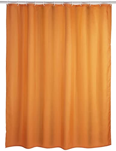 Duschvorhang 120x180 Orange Minimalistisch Duschrollo Wasserabweisend Anti-Schimmel mit 8 Duschvorhangringen, 3D Bedrucktshower Shower Curtains, für Duschrollo für Badewanne Dusche von Zhwe