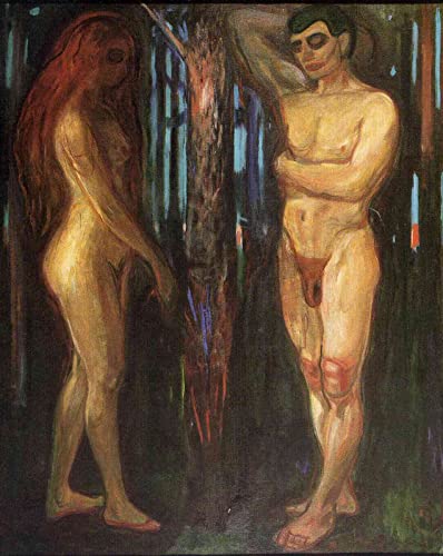 Adam und Eva – 5D-Diamant-Malsets zum Selbermachen – Edvard Munch – Kreuzstich-Stickerei, vollrundes Handwerkskunst-Geschenk 40x50cm von Zhyaunz