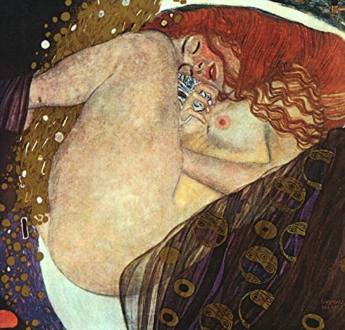 Zhyaunz Danae Lady Porträt - DIY 5D Diamond Painting Sets - Gustav Klimt - Kreuzstich Stickerei Full Round Craft Art Gift 40x50cm von Zhyaunz