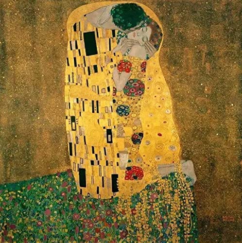 Zhyaunz Der Kuss Gustav Klimt - DIY 5D Diamond Painting Cross Stitch Kits Stickerei Full Round Drill Decor Art Craft 40x50cm von Zhyaunz