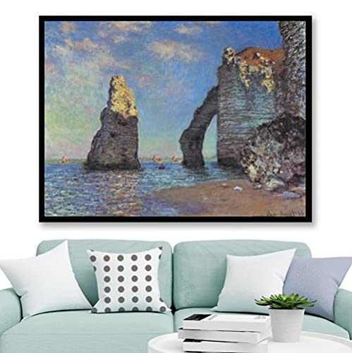 Zhyaunz Die Klippen von Etretat -5D Diamond Painting Set-Claude Monet-Kreuzstich-Stickerei Voller runder Handwerkskunst-Geschenk 40x50cm von Zhyaunz