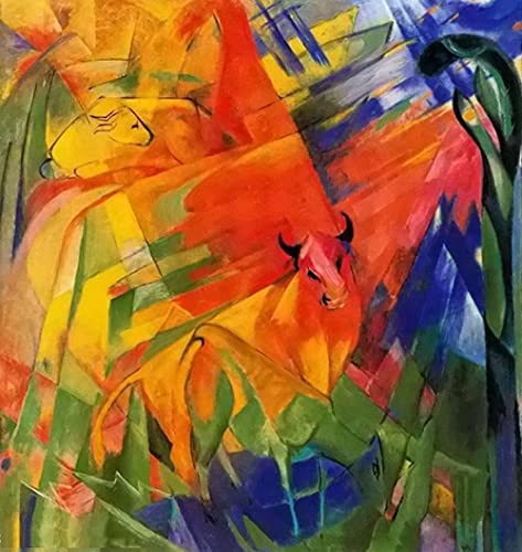Landschaft - DIY 5D Diamond Painting Sets - Franz Marc - Kreuzstich Stickerei Full Round Craft Art Gift 40x50cm von Zhyaunz