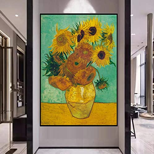 Zhyaunz Sonnenblumen - DIY 5D Diamond Painting Sets - Van Gogh - Kreuzstich Stickerei Handwerk Kunst Geschenk 40x60cm von Zhyaunz