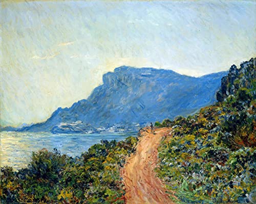 Zhyaunz 5D DIY Diamantmalerei Claude Monet Die Corniche von Monaco Malen-nach-Zahlen-Kits für Erwachsene und Kinder Diamantstickerei Kunsthandwerk Strass 30x40cm von Zhyaunz