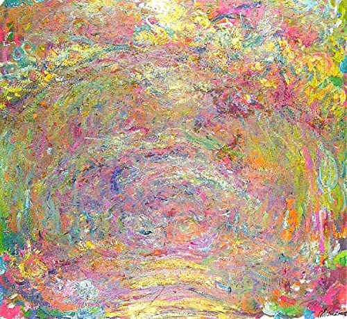 Zhyaunz 5D DIY Diamond Painting Path Under The Rose Spalier Claude Monet Malen nach Zahlen Kits für Erwachsene und Kinder Diamantstickerei Kunsthandwerk Strass 30x40cm von Zhyaunz