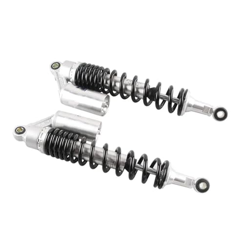 ZhyoNgFu Aufhängungen Stoßdämpfer Motorrad Quad ATV Zubehör 400 Mm Luftstoßdämpfer Links Und Rechts 1 Paar Für Ya-ha H-da(Silver Black) von ZhyoNgFu