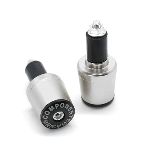 ZhyoNgFu Lenkerendstopfen-Schieber Für DR650 DR 650 S/SE Bandit 7/8 "22MM Motorrad Zubehör Universal Lenker Griffe Griff Bar Grip End Kappe Stecker(Silber) von ZhyoNgFu