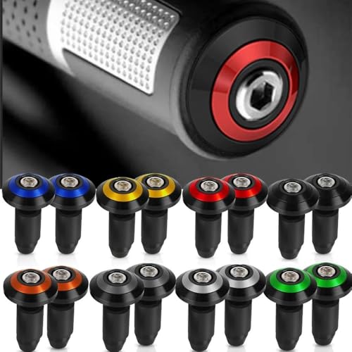 ZhyoNgFu Lenkerendstopfen-Schieber Für MT03 MT07 MT09 MT10 MT 03 07 09 10 Tracer 900 GT Motorradteile Lenkergriffe Lenkerenden Kappenschieber(Silber) von ZhyoNgFu