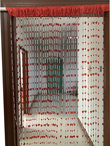 ZiDeTang Türvorhang mit Acrylperlen in Herzform, Raumteiler, Raumteiler, Raumteiler, Raumteiler, 2 Stück von ZiDeTang
