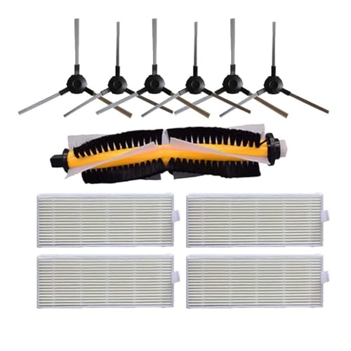 ZiRoxi Staubsauger Hauptbürste Seitenbürsten Hepa-Filter, kompatibel mit Proscenic VSLAM-811GB VSLAM-911SE Zubehör von ZiRoxi