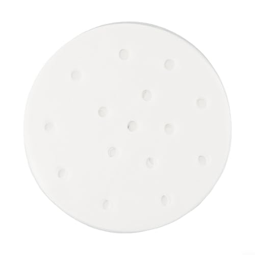 100 Stück runde Dampfgarer-Pads, Papier-Dampfgarer, perforiertes Holzzellstoffpapier, Antihaft-Matte, Knödel, Kochmatte (17,8 cm) von ZiStarlilife