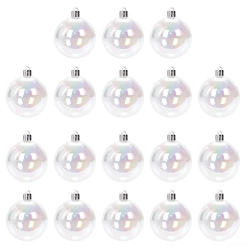 18 Stück Kunststoff-Kugeln mit schillerndem Blasen-Effekt für Halloween und Weihnachtsbaumschmuck (transparente Farbe) von ZiStarlilife