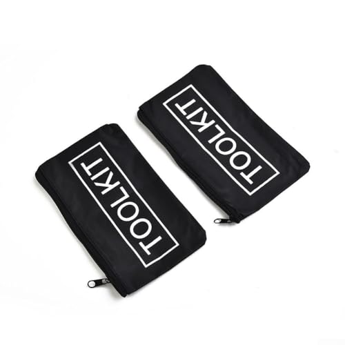 2 wasserdichte Oxford-Tuch-Werkzeug-Aufbewahrungstaschen, 600D-Gewebe, kompakte Organizer-Koffer für Gartengeräte und Werkstattausrüstung, schwarz, 19,1 x 10,9 cm von ZiStarlilife