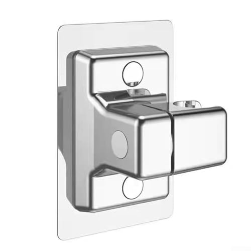 360 Grad drehbare Duschkopfhalterung ohne Bohren, starke Unterstützung, verstellbare Höhe für Duschkomfort, kompatibel mit verschiedenen Duschköpfen (Silber) von ZiStarlilife