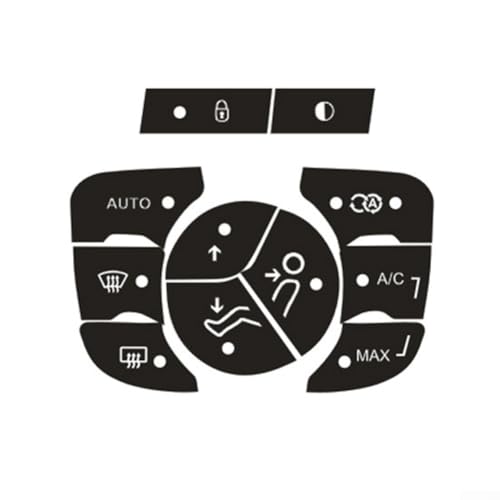 AC Control Button Aufkleber Set für C4 2014 2018, Wiederherstellung des ursprünglichen Aussehens mit Leichtigkeit von ZiStarlilife