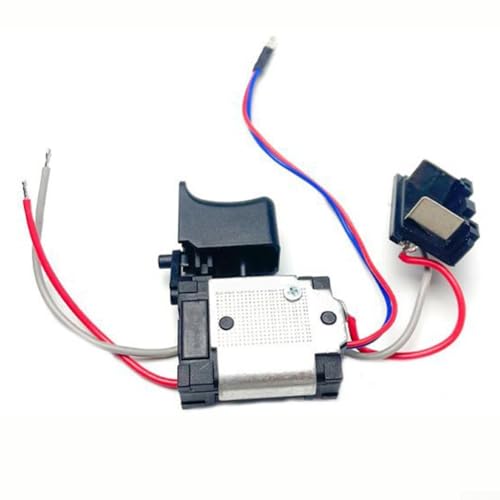 Akku-Bohrer-Auslöser mit Druckknopf-Geschwindigkeitsregler und staubdichter Funktion, kompatibel mit elektrischen Handbohrmaschinen und Elektrowerkzeugen mit eingebauter Beleuchtung von ZiStarlilife