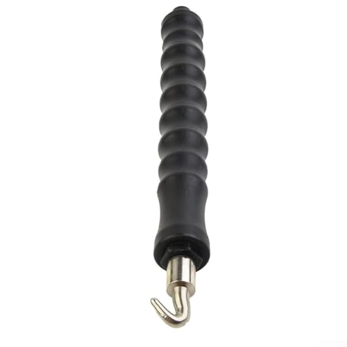 Automatisches Bewehrungsdraht-Twister-Werkzeug, 30,5 cm, Karbonstahl, Bauzaun-Bindegerät mit Gummigriff, gebogenem und geradem Haken für Beton-Metalldraht-Verdrehen (A) von ZiStarlilife