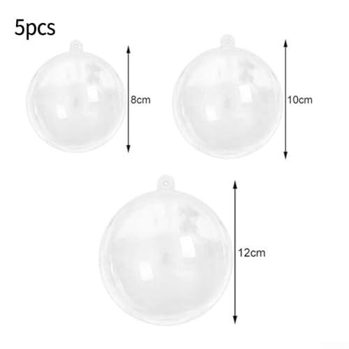Befüllbare runde transparente Kugeln schaffen einzigartige Weihnachts- und Hochzeitsdekorationen mit persönlicher Note (10 cm) von ZiStarlilife