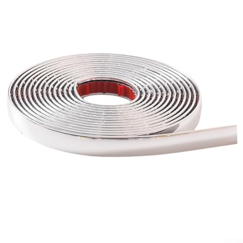 Dekorative PVC-Wandstreifen 3 cm x 5 m mit 3D-Glanz, entworfen, um Ecken und Kanten effektiv zu schützen (Silber) von ZiStarlilife