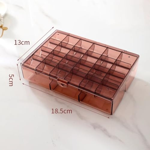 Elegante Acryl-Schmuck-Aufbewahrungsbox mit mehreren Fächern für Ordnung und Zugriff auf Schmuck (2. Etage rot) von ZiStarlilife