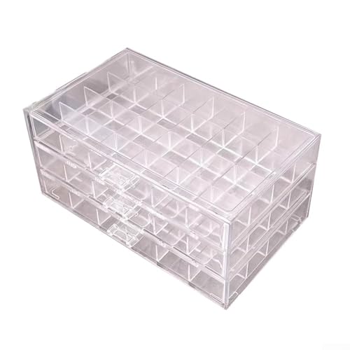 Elegante Acryl-Schmuck-Aufbewahrungsbox mit mehreren Fächern für Ordnung und Zugriff auf Schmuck (3. Etage weiß) von ZiStarlilife