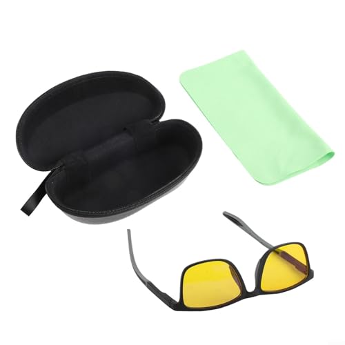 Fahrbrille für Nachtsicht; reduziert Blendung von Scheinwerfern und Straßenlichtern mit gelben Gläsern (grau) von ZiStarlilife