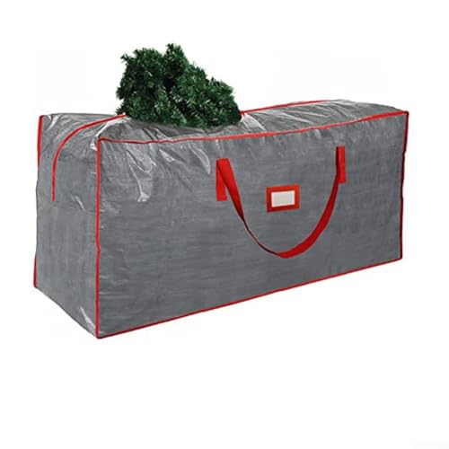 Funktionelle robuste Aufbewahrungstasche für Weihnachtsbäume, perfekt für die sichere Aufbewahrung von Dekorationen (grau) von ZiStarlilife