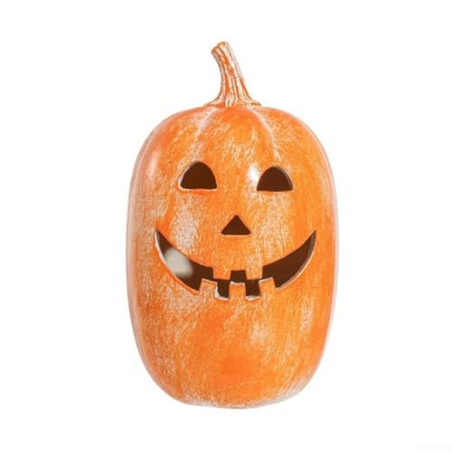 Handgefertigtes Herbst-Kürbis-Ornament für den Innenbereich, hohles Design ermöglicht eine festliche LED-Kerzenbeleuchtung (22 cm) von ZiStarlilife